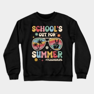 Schools Out For Summer Happy Last Day Of School gift for Boys girls kids Crewneck Sweatshirt